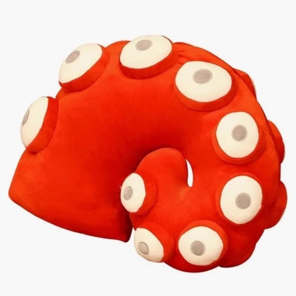 Kids Octopus Tentacle Pillow - Red